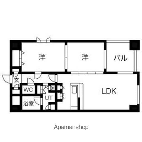 グランデージ泉(2LDK/6階)の間取り写真