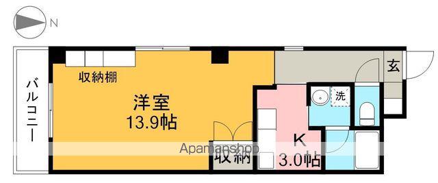 金子橋マンション(1K/2階)の間取り写真