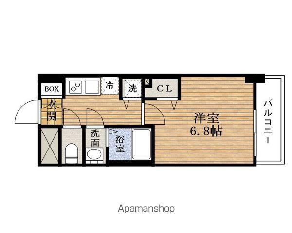レオンコンフォートNAMBAミラージュ(1K/8階)の間取り写真