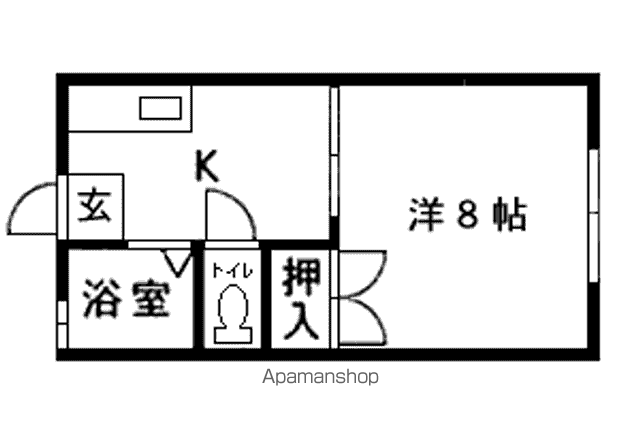 平成ハイツ(1K/1階)の間取り写真