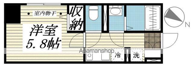 オーキッドプレイス立川(1K/1階)の間取り写真