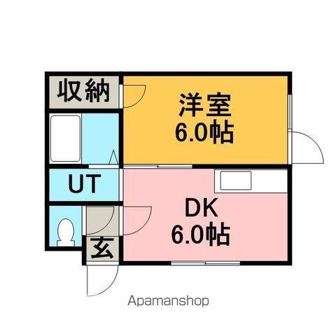 ライブヒルズ(1DK/1階)の間取り写真