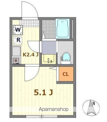 パインリーヴス小岩(1K/1階)の間取り写真