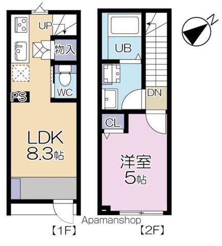 MOK-TERRACE NERIMA VILLA(1LDK/1階)の間取り写真