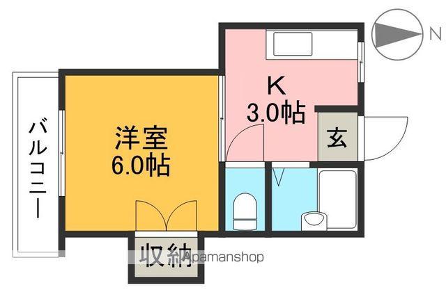 アバンギャルドリビエール(1K/2階)の間取り写真