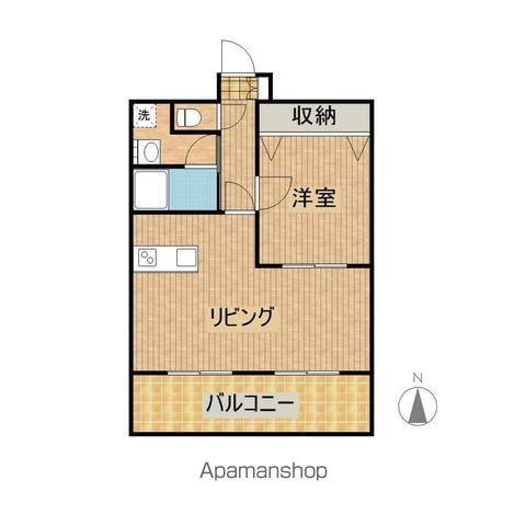 カーサ高千穂通(1LDK/6階)の間取り写真