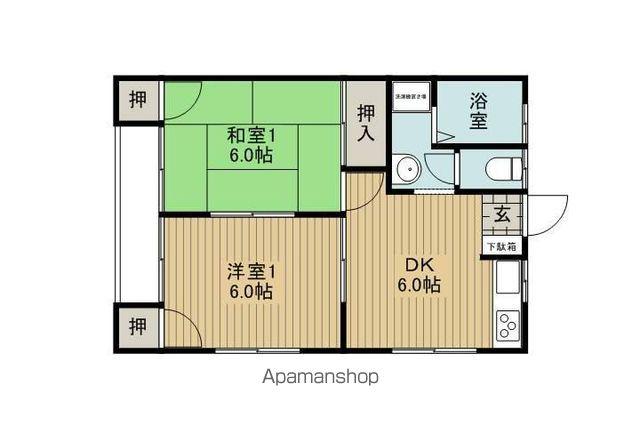 パーラーSACHI(2DK/1階)の間取り写真