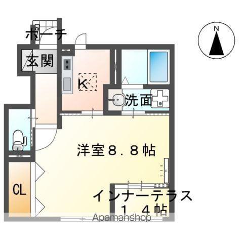 CASA LIBERTA Ⅰ(1K/1階)の間取り写真