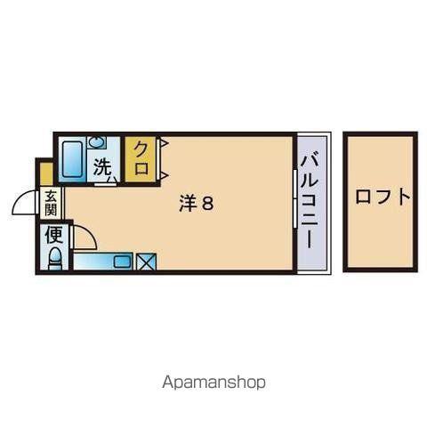 セイントヴィラ和白Ⅱ(ワンルーム/2階)の間取り写真