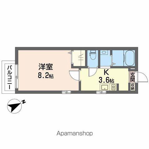エターナル桜井(1K/2階)の間取り写真