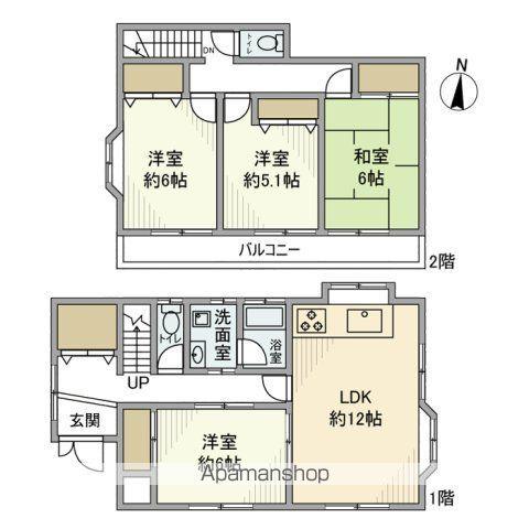 内房線 姉ケ崎駅 徒歩16分 2階建 築29年(4LDK)の間取り写真