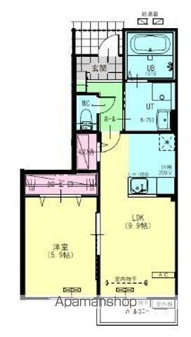 メゾン コージー(1LDK/1階)の間取り写真