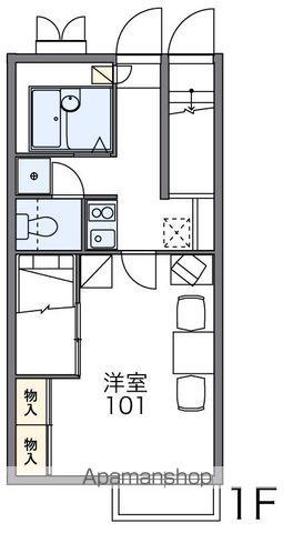 レオパレスカサペルデ(1K/1階)の間取り写真