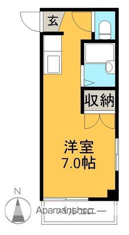 アサミハイツ(ワンルーム/2階)の間取り写真