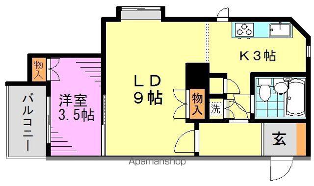 藤和高円寺コープ(1LDK/3階)の間取り写真
