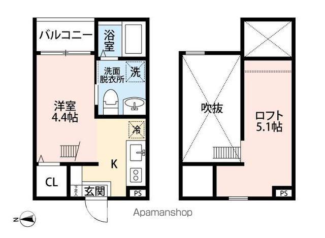 ヒルズ古出来(ワンルーム/2階)の間取り写真
