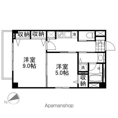 ファーストレーベン六枚町(1LDK/8階)の間取り写真
