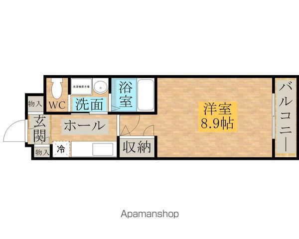 フォレストインサイド5(1K/4階)の間取り写真