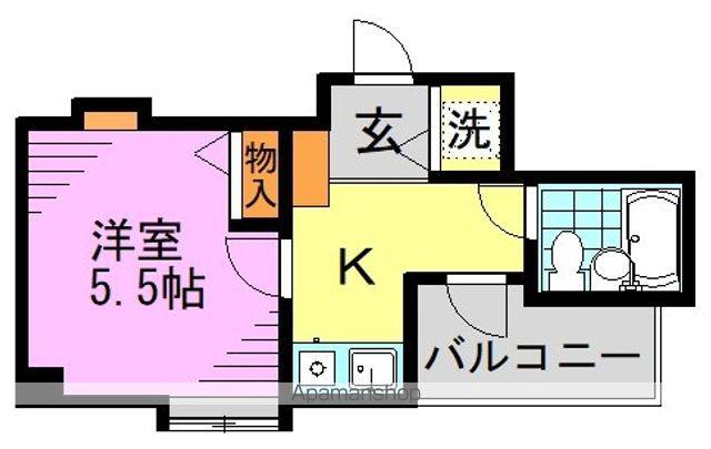 ウイング高円寺南(1K/2階)の間取り写真