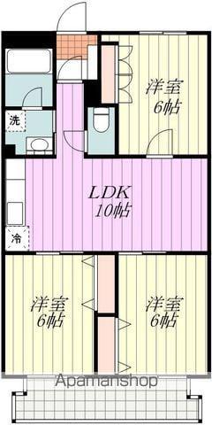 レジデンス道後(3LDK/8階)の間取り写真