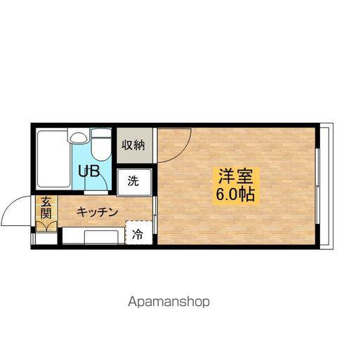 ポム・デ・テールA棟(1K/2階)の間取り写真