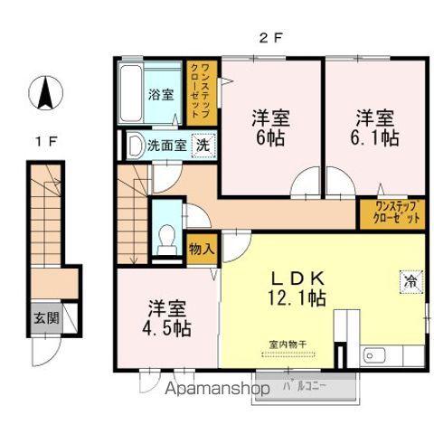 プリマベーラ(3LDK/2階)の間取り写真