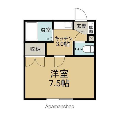 メイユールカトレア(1K/1階)の間取り写真