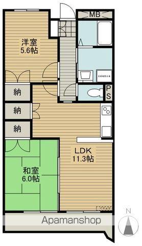 レジデンス名倉(2LDK/2階)の間取り写真