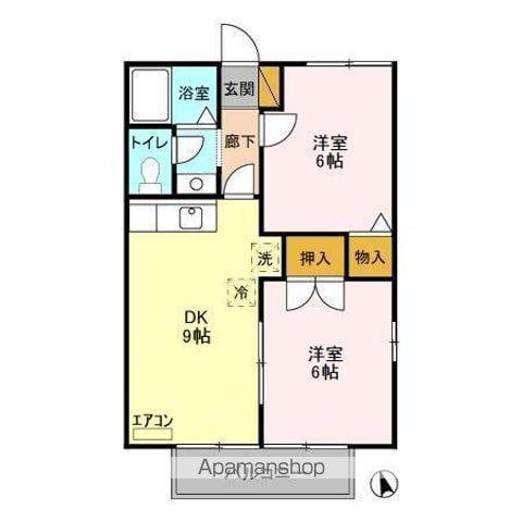 エミネンス(2LDK/2階)の間取り写真