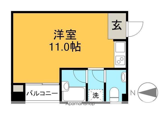 K.BLDG(ワンルーム/3階)の間取り写真