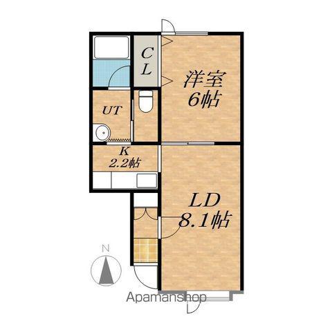 アッシュビラ(1LDK/1階)の間取り写真