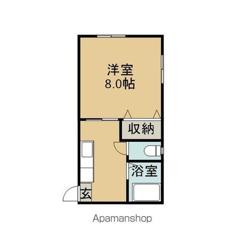 リバーハイツ(1K/2階)の間取り写真