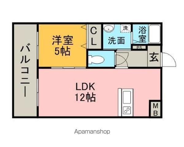 グリーンキャッスル(1LDK/2階)の間取り写真