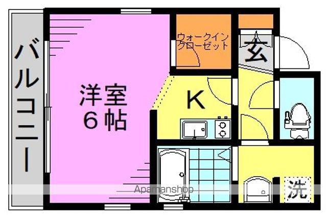 トリコローレⅡ(1K/2階)の間取り写真