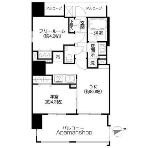 PREMIER市谷薬王寺(1SDK/10階)の間取り写真