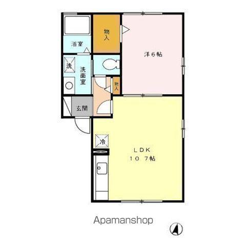 セジュールメゾン(1LDK/1階)の間取り写真