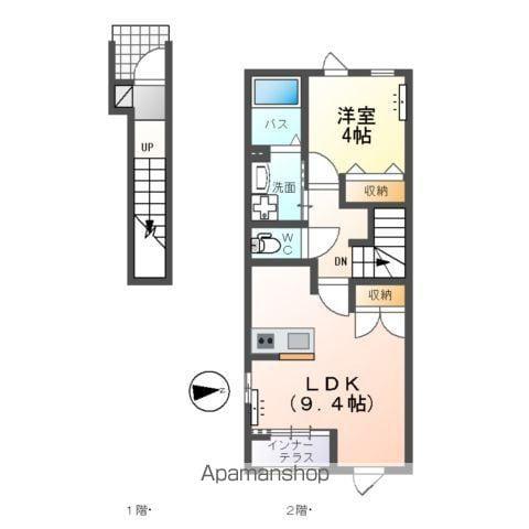 常磐線 佐和駅 徒歩32分 2階建 新築(1LDK/2階)の間取り写真