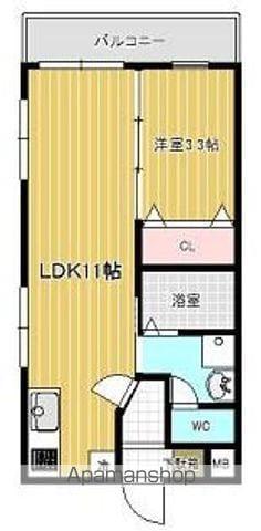 TY郡元(1LDK/2階)の間取り写真