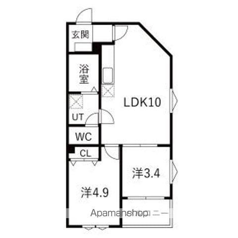 DEVELD中郷Ⅱ(2LDK/1階)の間取り写真