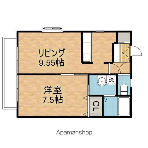 ザ・サンセットテラス(1LDK/2階)の間取り写真