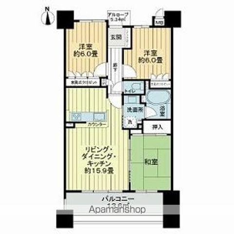 サーパスシティ長野駅前(3LDK/7階)の間取り写真