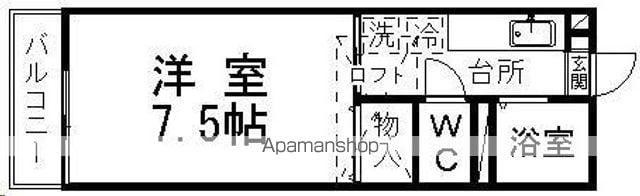 ティエラカルコス(1K/1階)の間取り写真