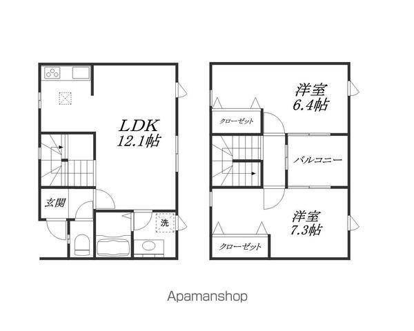 アゼリアスクエア２１　Ｇ棟(2LDK)の間取り写真