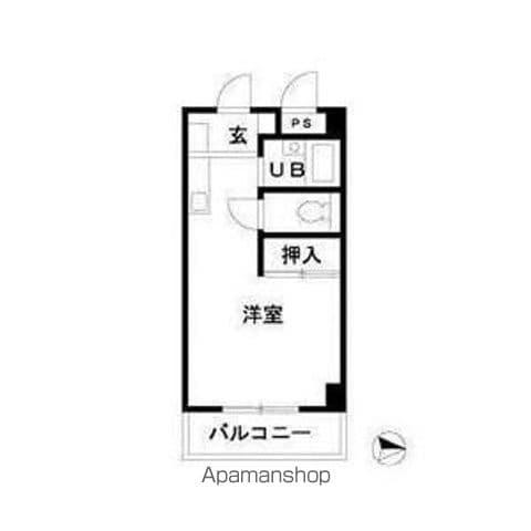 エステート桜木(ワンルーム/3階)の間取り写真