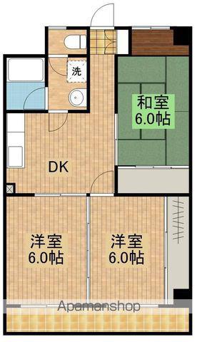 NA ビル(3DK/6階)の間取り写真
