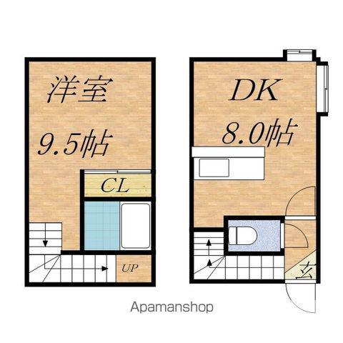 ラピス麻生(1DK/1階)の間取り写真