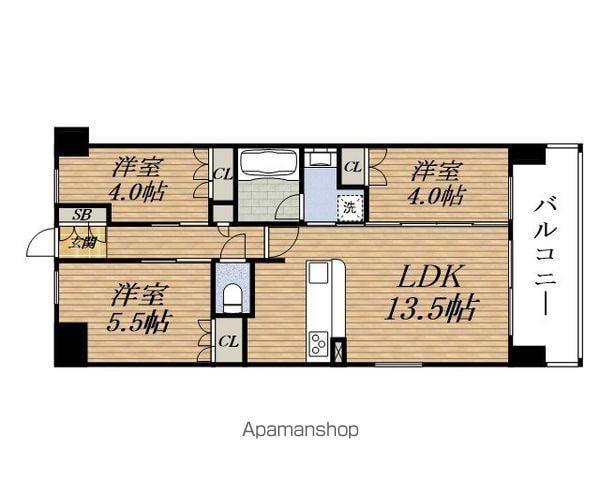 URBANPARK淡路(3LDK/7階)の間取り写真