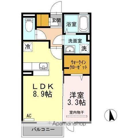 SAINTE DEVOTE(1LDK/2階)の間取り写真