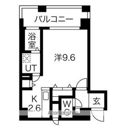 オタルベイサイドシティ7棟(1K/8階)の間取り写真