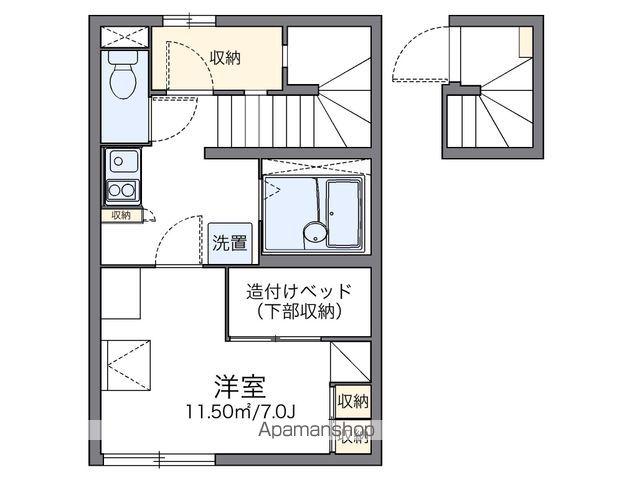 レオパレス秋津(1K/2階)の間取り写真